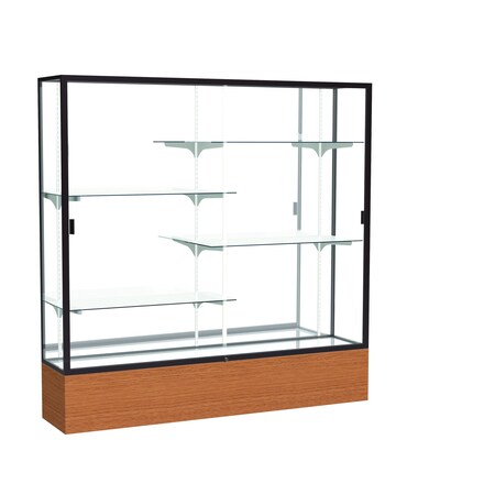 Ghent Floor Display Case 72x72x16, Mirror, Dark Bronze 2076MB-BZ-MK